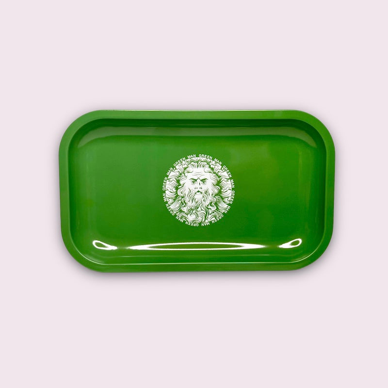 Green Man Metal Rolling Tray, 11.25” x 7.25”