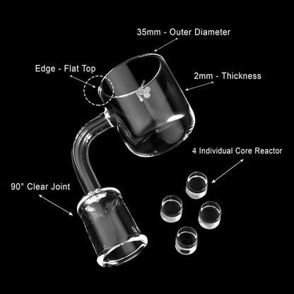 QUAD CORE REACTOR QUARTZ BANGER - 90° DEGREE | YL