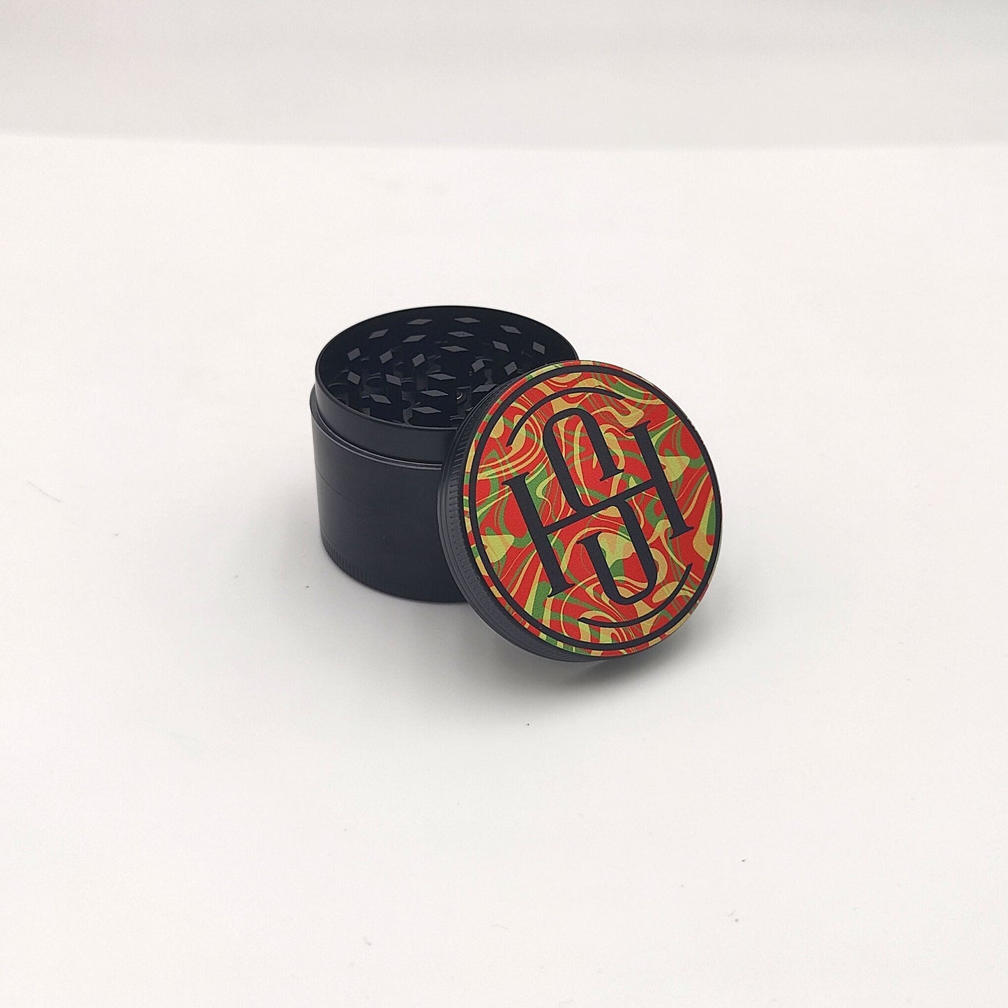 High Society - 4 PC 63mm Ceramic Teflon Coated Grinder - Rasta