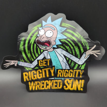 Top Bar 3.5g Riggity Wrecked Mylar Bags Die Cut