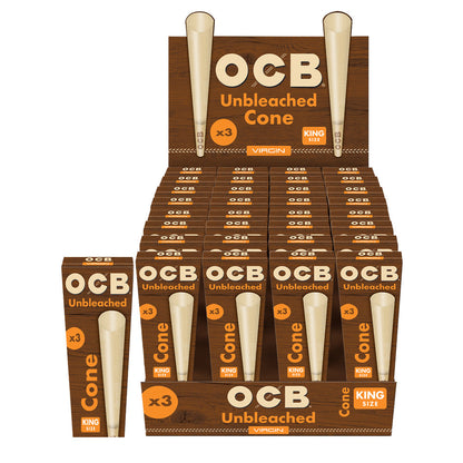 OCB Unbleached Cones - 32PC DISPLAY