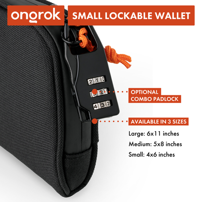 Ongrok Carbon-lined Wallets with Combination Lock V 2.0 | 3" Sizes (Small, Medium, Large)