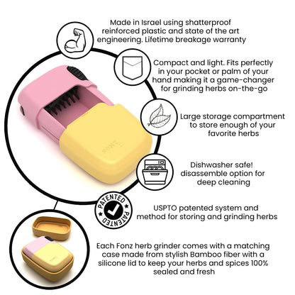 FONZ Grinder & Storage Combo - Jellybean