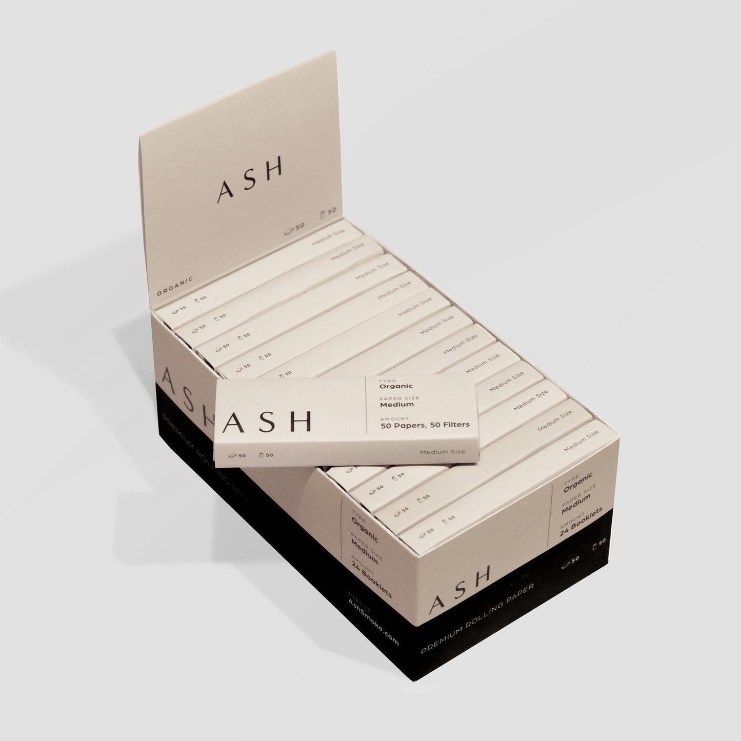 ASH Rolling Papers | Medium | Organic | Box