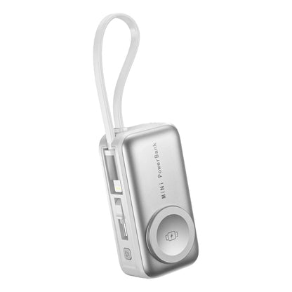 Zotix™ Magnetic Wireless Power Bank 5000mAh – Mini Portable Charger with Dual Built-in Cables