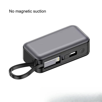 Zotix™ Magnetic Wireless Power Bank 5000mAh – Mini Portable Charger with Dual Built-in Cables