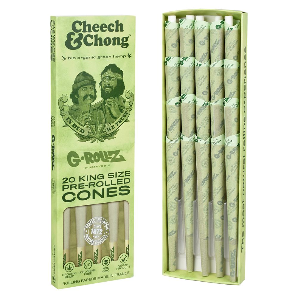 Cheech & Chong™ x G-ROLLZ Organic Hemp Cones | 20pc | King Size