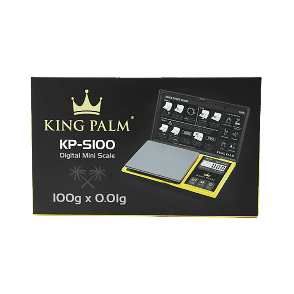 King Palm Gold-Plated Black Digital Mini Scale | 100g x .01g