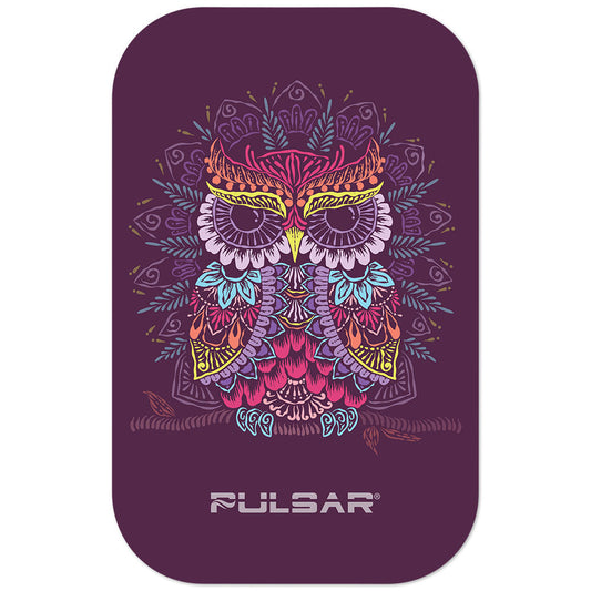 Pulsar Magnetic Rolling Tray Lid - 11"x7" / Owl Mandala