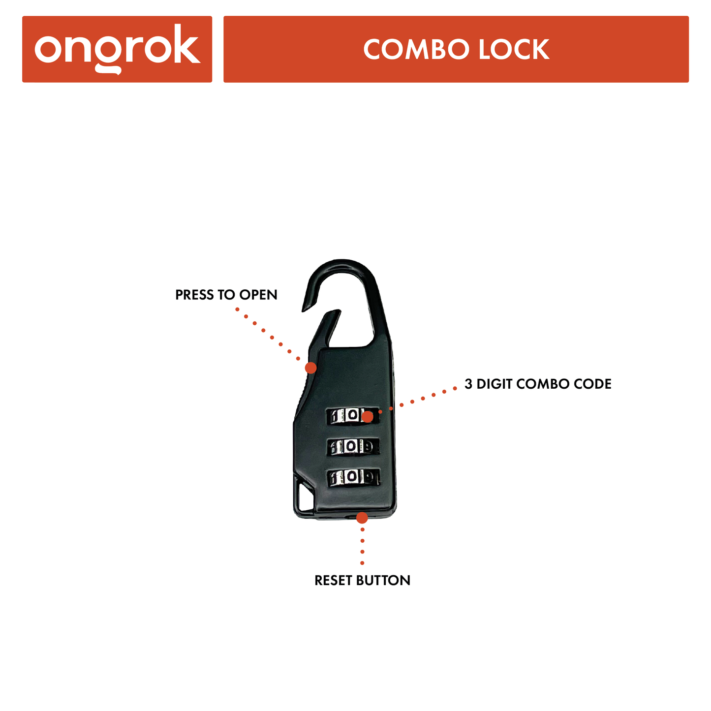 Ongrok Carbon-lined Wallets with Combination Lock V 2.0 | 3" Sizes (Small, Medium, Large)